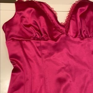 Satin dress hot pink